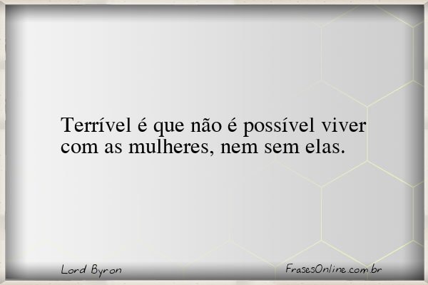 Frase de Lord Byron