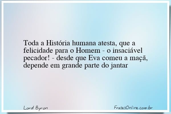Frase de Lord Byron