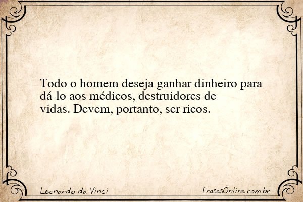 Frase de Leonardo da Vinci
