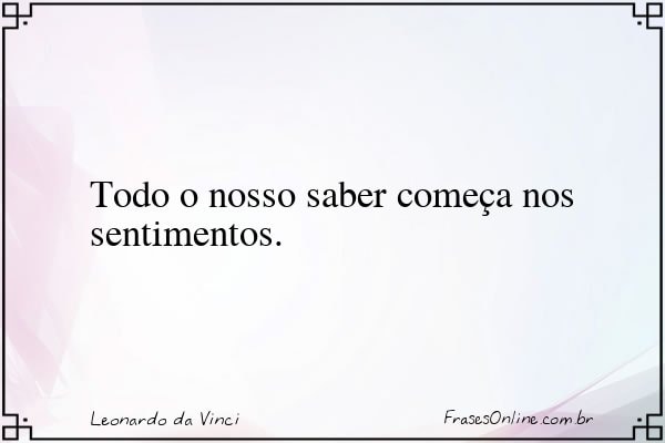 Frase de Leonardo da Vinci