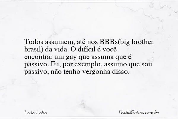 Frase de Leão Lobo