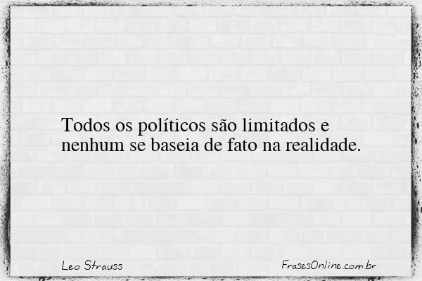 Frase de Leo Strauss