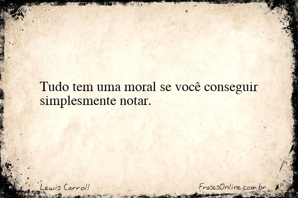 Frase de Lewis Carroll