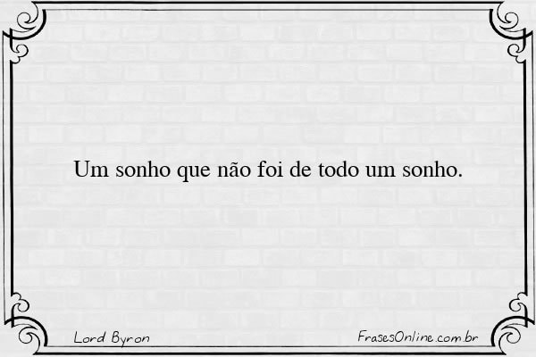 Frase de Lord Byron