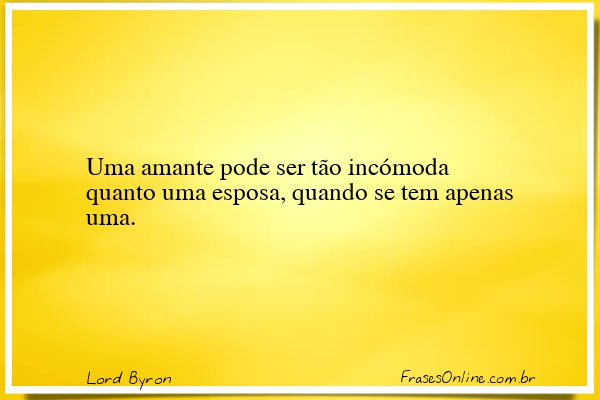 Frase de Lord Byron