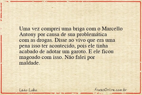 Frase de Leão Lobo