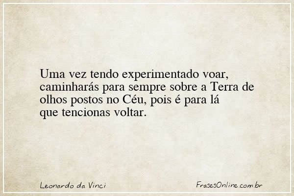 Frase de Leonardo da Vinci