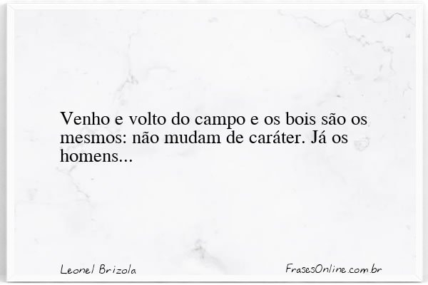 Frase de Leonel Brizola
