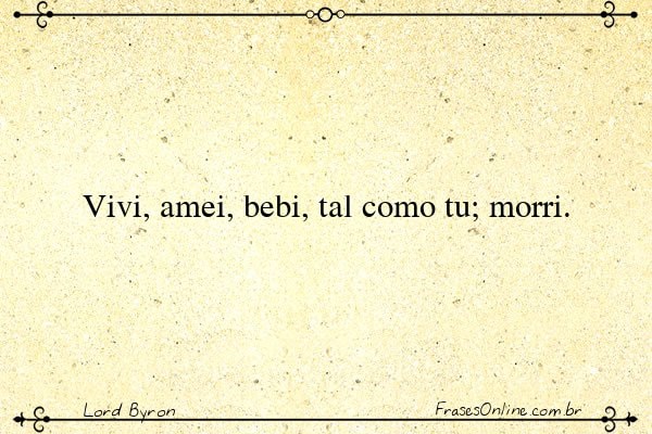 Frase de Lord Byron