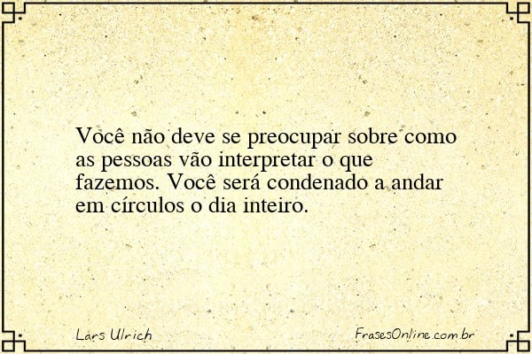 Frase de Lars Ulrich