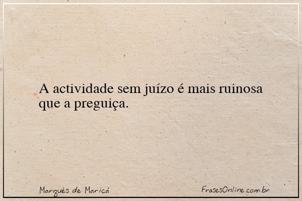 Frase de Marquês de Maricá