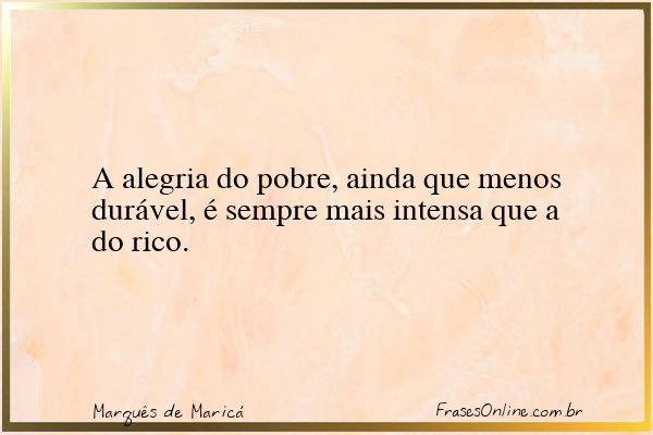 Frase de Marquês de Maricá