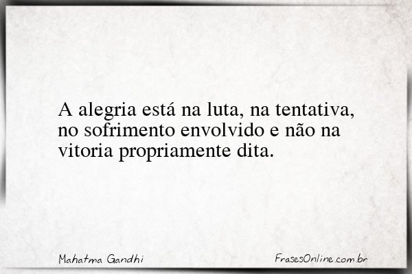 Frase de Mahatma Gandhi