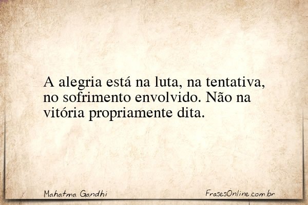 Frase de Mahatma Gandhi