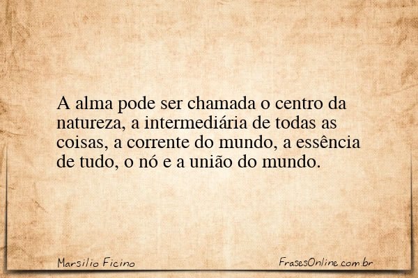 Frase de Marsilio Ficino