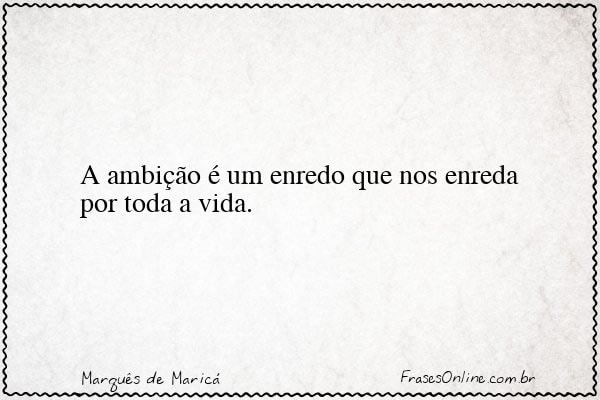 Frase de Marquês de Maricá