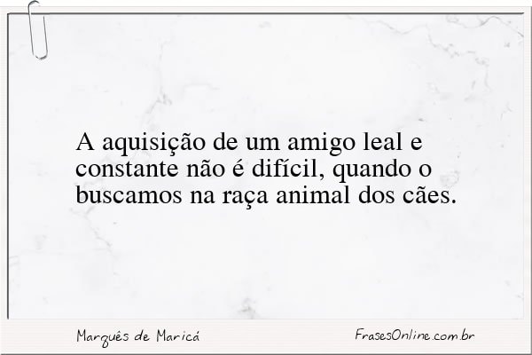 Frase de Marquês de Maricá