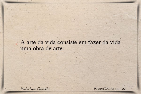 Frase de Mahatma Gandhi