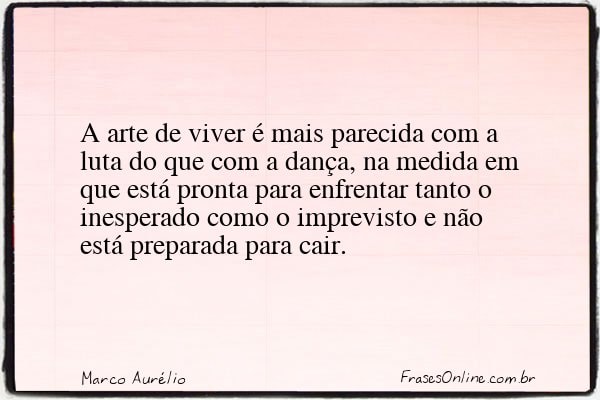 Frase de Marco Aurélio