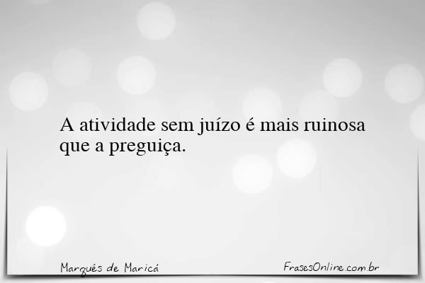 Frase de Marquês de Maricá