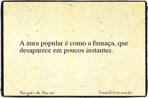 Frase de Marquês de Maricá