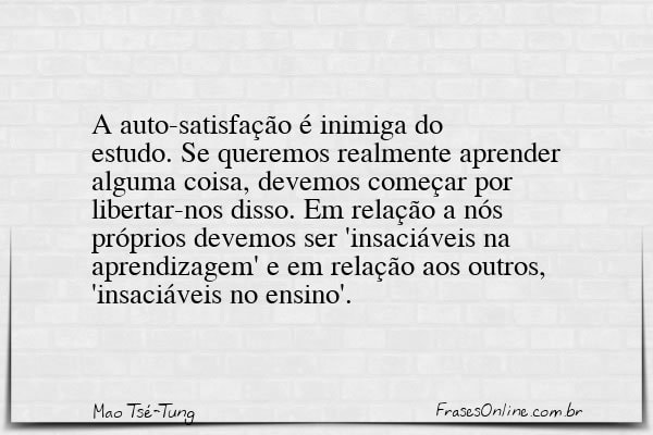 Frase de Mao Tsé-Tung
