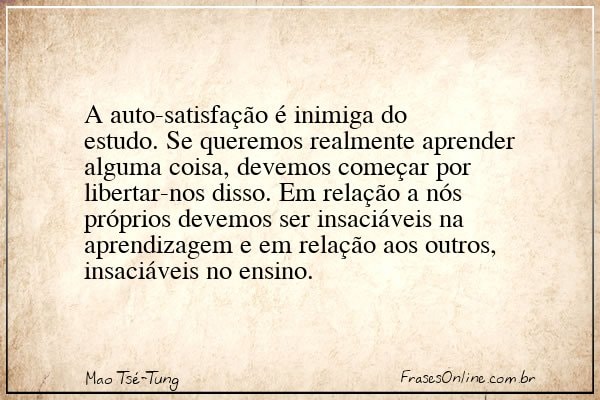 Frase de Mao Tsé-Tung