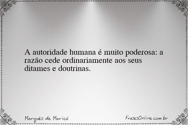 Frase de Marquês de Maricá