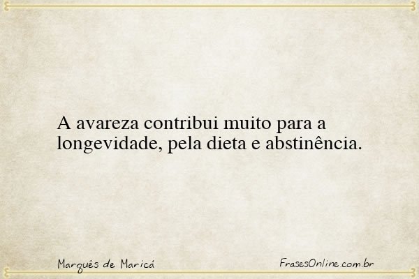 Frase de Marquês de Maricá