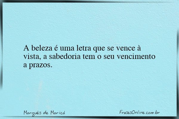 Frase de Marquês de Maricá
