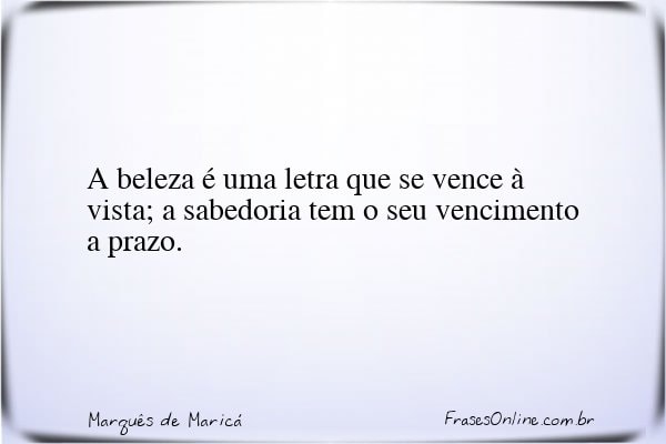 Frase de Marquês de Maricá