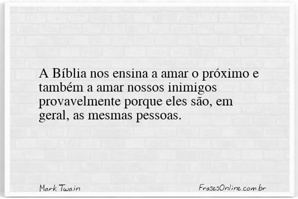 Frase de Mark Twain