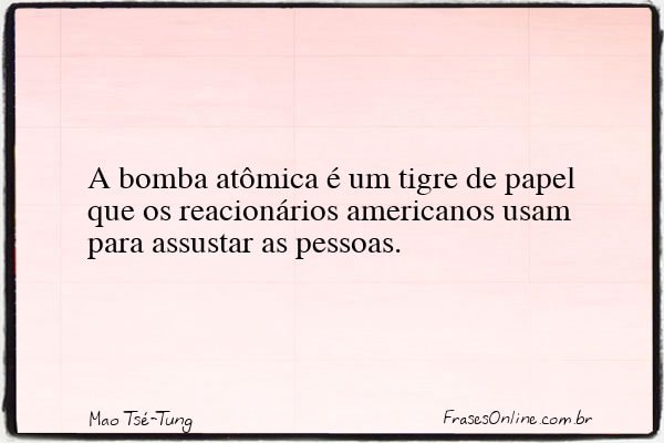Frase de Mao Tsé-Tung