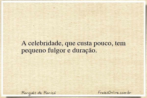 Frase de Marquês de Maricá