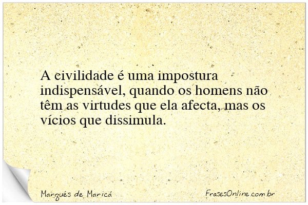 Frase de Marquês de Maricá