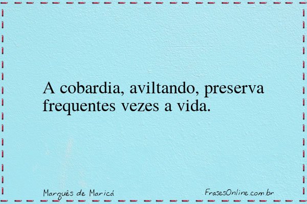 Frase de Marquês de Maricá