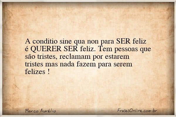 Frase de Marco Aurélio