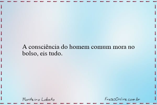 Frase de Monteiro Lobato