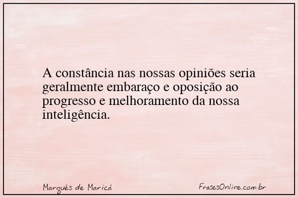 Frase de Marquês de Maricá