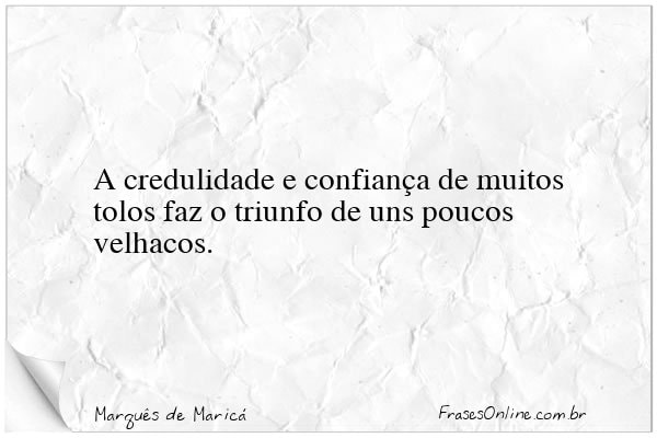 Frase de Marquês de Maricá