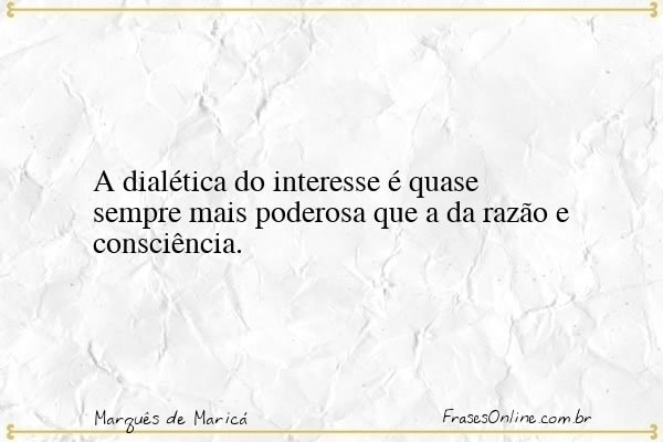 Frase de Marquês de Maricá