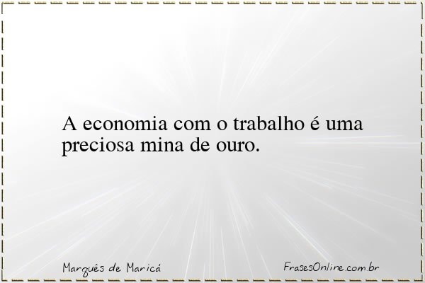 Frase de Marquês de Maricá