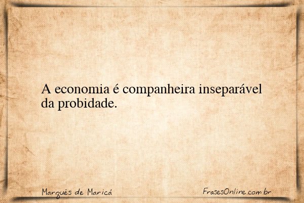 Frase de Marquês de Maricá