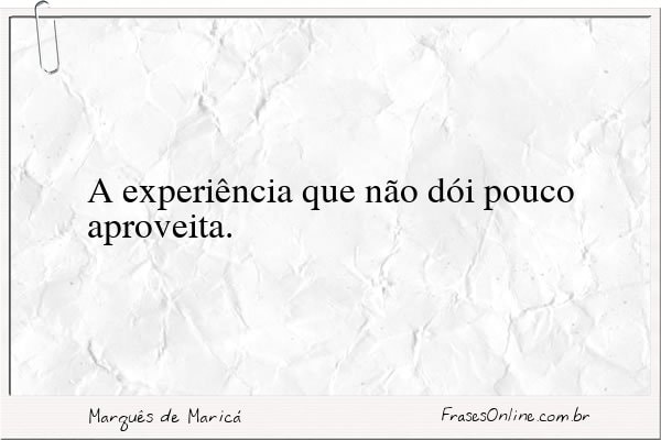 Frase de Marquês de Maricá