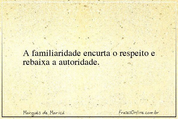 Frase de Marquês de Maricá