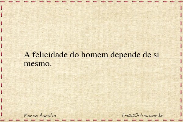 Frase de Marco Aurélio