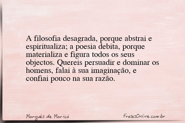 Frase de Marquês de Maricá