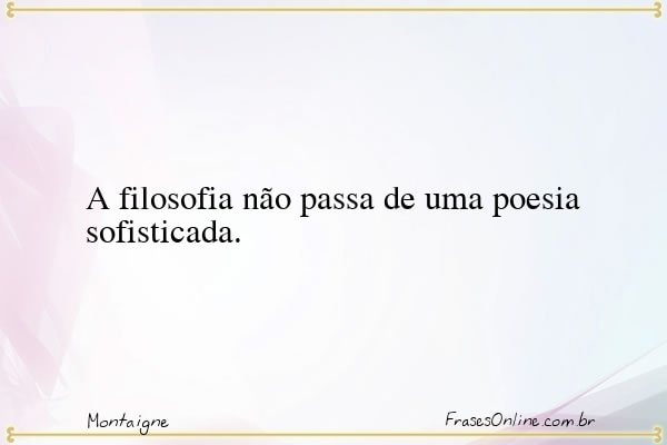 Frase de Montaigne