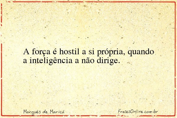 Frase de Marquês de Maricá