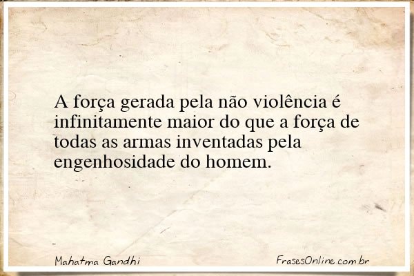 Frase de Mahatma Gandhi